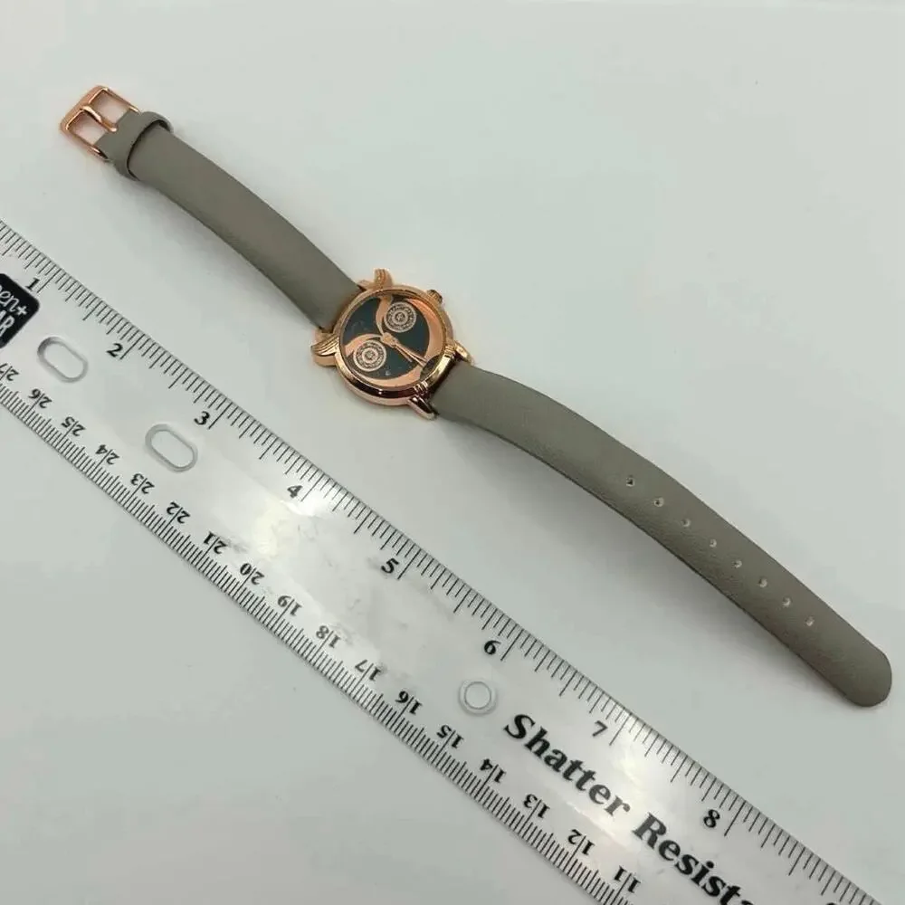 Rose Gold & Gray Owl Watch
